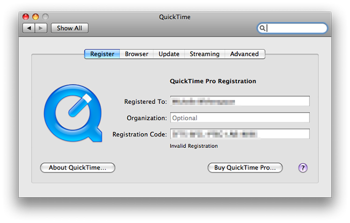 Quicktime pro 7.6.6 serial for mac